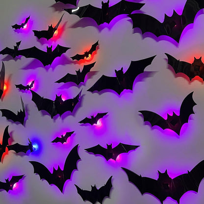 LED Halloween Bats Wall Decor