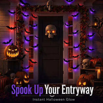 LED Halloween Bats Wall Decor