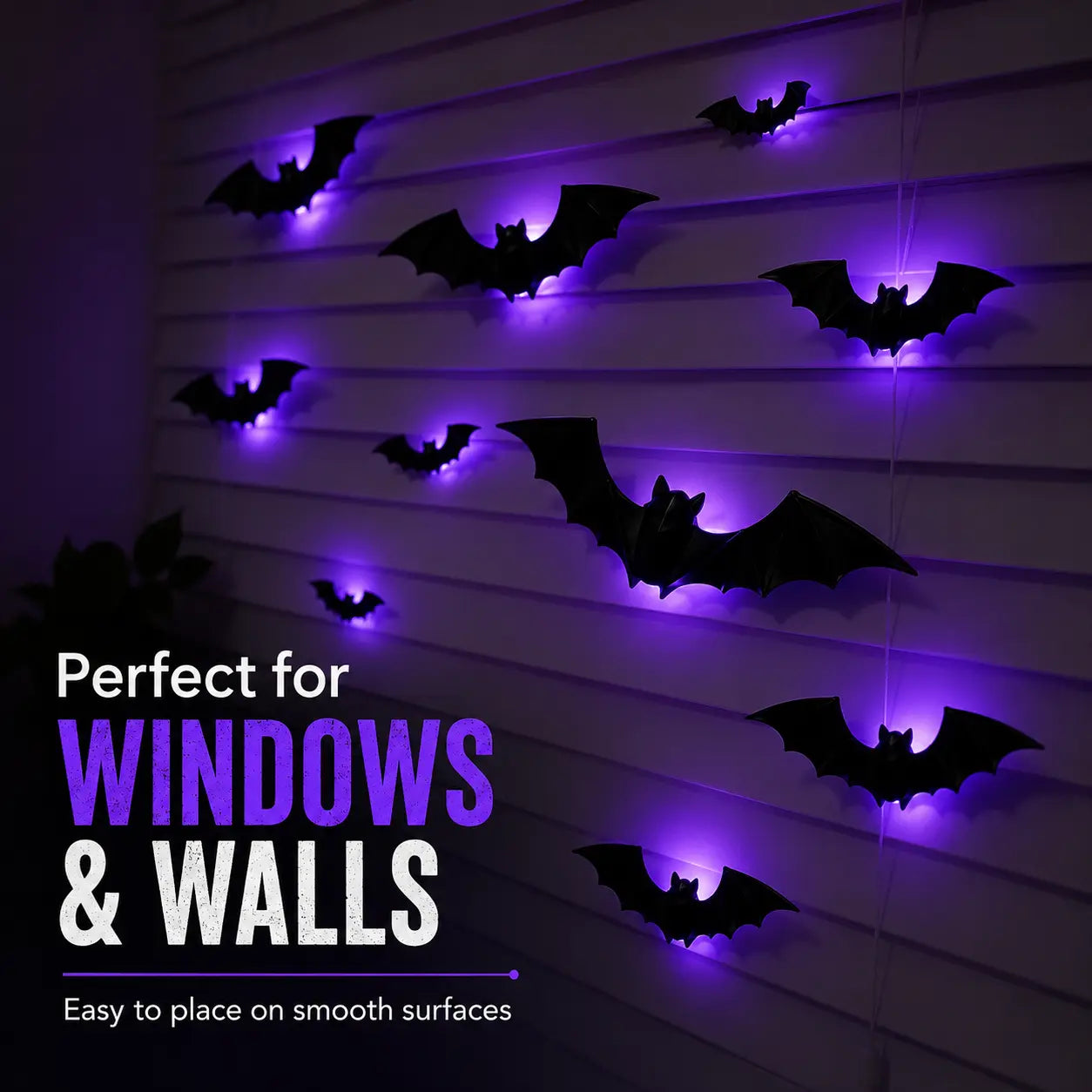 LED Halloween Bats Wall Decor