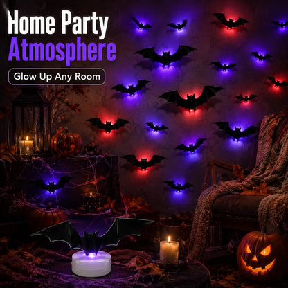 LED Halloween Bats Wall Decor